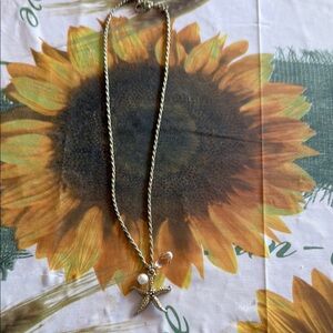 Gold Starfish Pendant Necklace